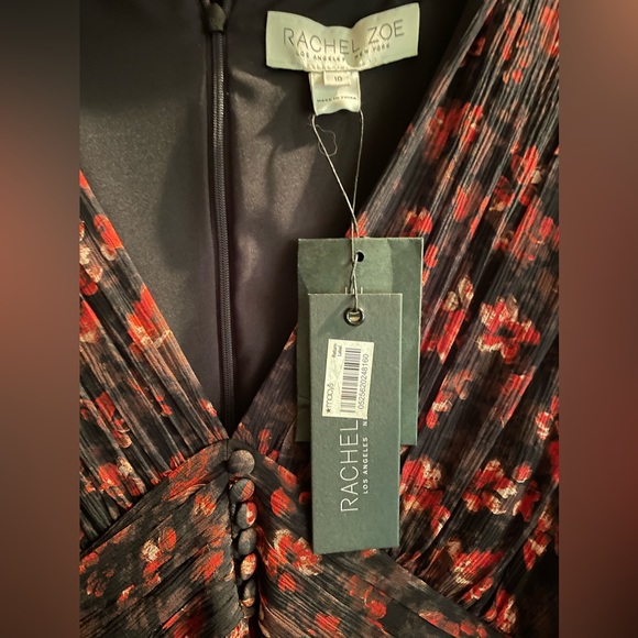 NWT $425 RACHEL ZOE CADEN SILK DRESS 100% silk - SZ 10 - Picture 11 of 12